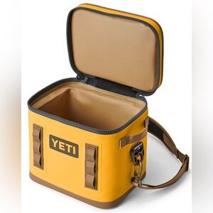 APLINE YELLOW YETI Hooper Flip 8 Small Cooler LIMITED EDITION YELLOW & BROWN